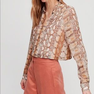 Aritzia Snake Print Top
